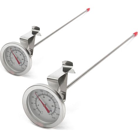 2 thermomètres de cuisine numériques avec sonde alimentaire en acier inoxydable-AquaForge (1/5)