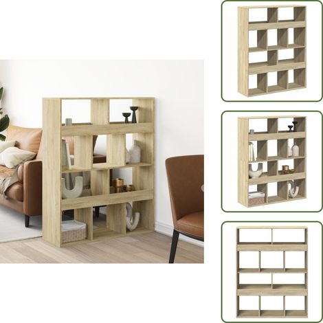 Raumteiler Sonoma-Eiche 100x33x125,5 cm Holzwerkstoff - Raumteiler - Raumtrenner - Regal Raumteiler - Regal Raumtrenner (1/5)