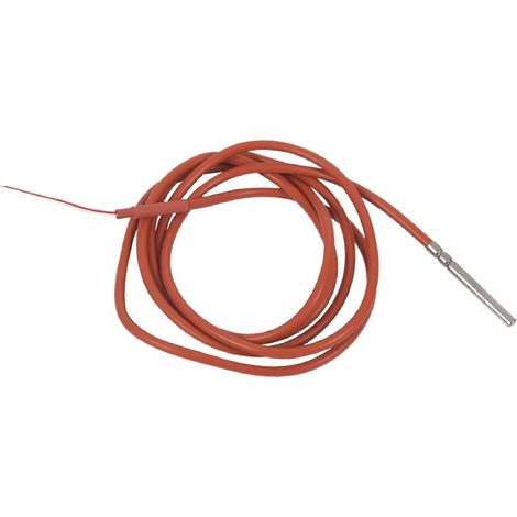 Sonde de température à thermistance Pt1000 à 2 fils, revêtue de gel de silicone, longueur 1,5 mètre, 45 mm x 5 mm, plage de mesure : -50 à 180 °C (1/5)
