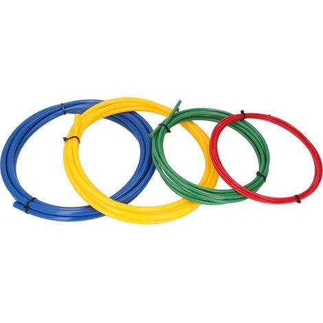 Set of 4 AC copper pipe benders: 1/4 inch, 3/8 inch, 1/2 inch, 5/8 inch, 13 feet long, PE plastic, integrated pipe bending tool (1/5)