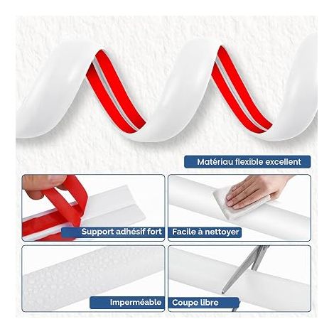 Flexible PVC Floor Cable Gutter for Floor Office Management White 30 mm x 3 m (1/4)