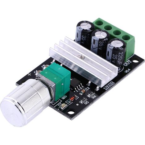 Contrôleur de vitesse de moteur à courant continu PWM, régulateur de contrôleur réversible de contrôle de vitesse de moteur PWM avec interrupteur 6V 12V 24V 28V 3A (1/5)