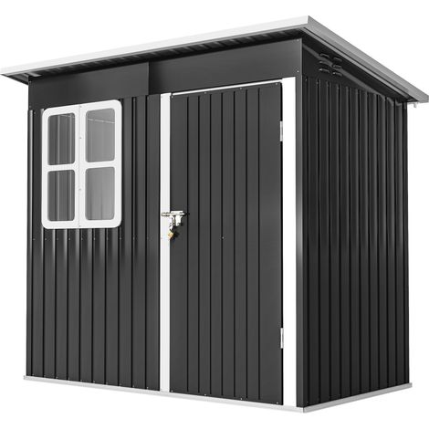 Outsunny Capanno da Giardino in Acciaio Porta con Blocco e Finestra 2.2x1.3m (1/5)