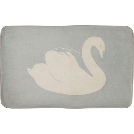 Premier Housewares Bath Mat Soft Non-Slip Bath Mat For Bathrooms Made From Polyester Light Blue Colour Contemporary Design 50 x 1 x 80 (1/3)