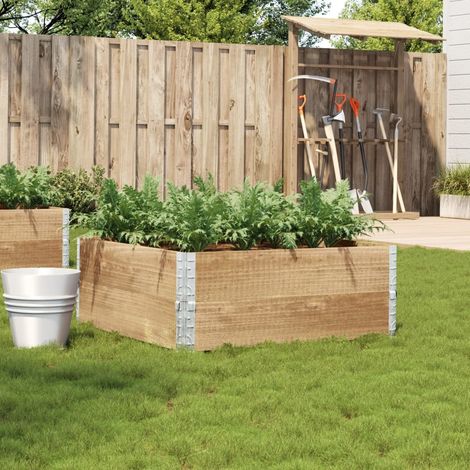 vidaXL Fioriera da Giardino 100x100 cm in Legno Massello di Pino