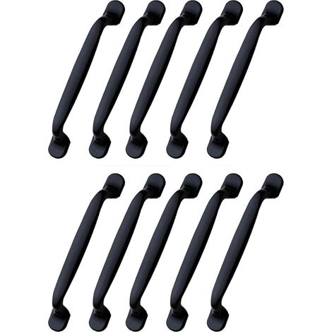 10PCS poignées de placard noir Tiroir Chambre Meubles Tirer Entraxe de trous 96mm