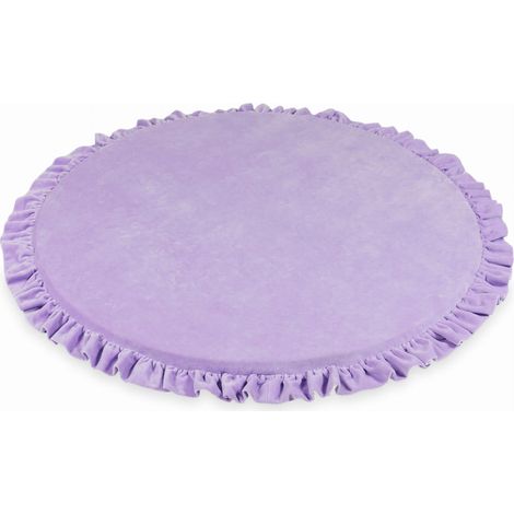 Tappeto da gioco per bambini rotondo 100cm con volant, Velvet Soft Purple