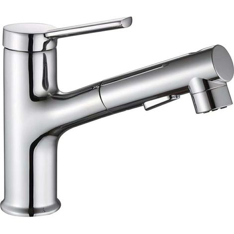 BRAVIX Robinet Cuisine avec Douchette Extractible,Robinet d'évier avec de Jet,Mitigeur Cuisine avec douchette pivotant à 120 ° en Laiton,Adapté à L'Eau Chaude et Froide