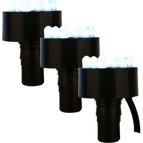 Köhko 29002-3er-KW LED‑Ring‑Beleuchtung für Brunnen, 2 m Kabel, 12 V wasserdicht für Quellstein‑Gartendeko (1/5)