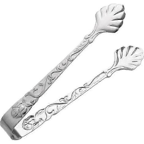 25-26 Mini pinces à glaçons en acier inoxydable - Pinces à barbecue à motif rose (1/4)
