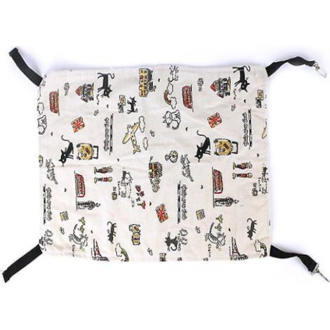 1 Hamster pour animaux, lit suspendu réglable, double face imperméable, crochets métalliques, pour cage ou chaise (1/5)
