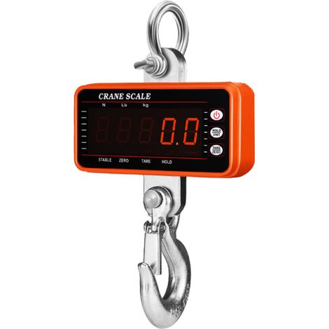 Balanza digital aérea de 1500 kg/3306 lb Control remoto de 20 m Iluminación LED variable Funciones de tara, retención y cambio de unidades Para grúas y obras móviles