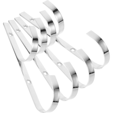 Lot de 4 supports de piscine en métal avec double crochet
