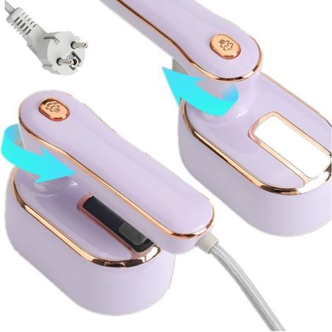 Mini Steam Iron, 1000W Mini Portable Steam Iron, Portable Household Steam Iron, Foldable Steam Iron, Travel Iron for Home and Travel with Large 100ml Water Tank (1/5)