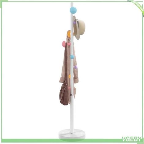 377096 Porte-manteau blanc 172 cm fer enduit de poudre (1/5)