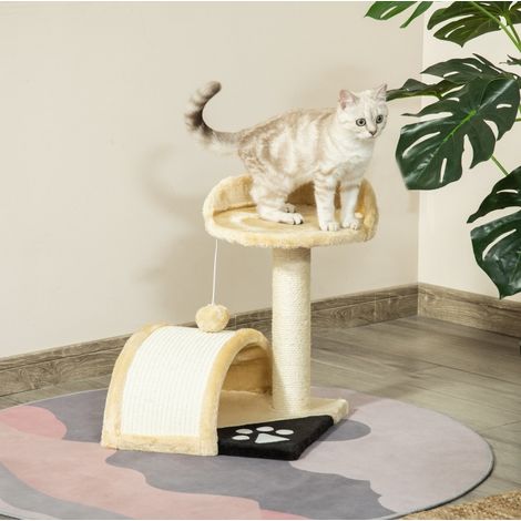 Albero tiragraffi con palline, 35,5 x 37 x 46 cm, beige OKMYHOME (1/5)