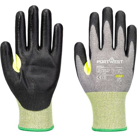 Guanto antitaglio Cs E15 Pu - Taglia S - Grigio/nero - Portwest