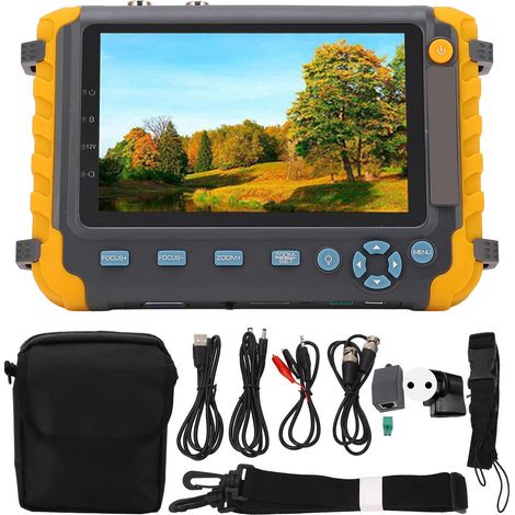 Testeur de caméra de vidéosurveillance 8MP, écran 5 pouces VGA HD, Interface multimédia, entrée coaxiale, moniteur AHD TVI CVI, 100 à 240V, prise ue