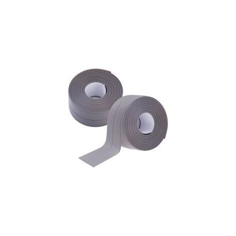 rollos de burlete adhesivo para ducha, burlete de silicona para baño, tira impermeable autoadhesiva de PVC gris, burlete antimoho para puertas de ducha, cocinas, baños y ventanas.