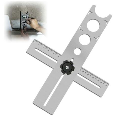 RéGlable Localisat De Trou, RèGle D'Outil De Carrelage Localisat De Tuile RèGle De Mesure RèGle De Mesure D'Angle De Tuile, 25/40/45mm (1/5)