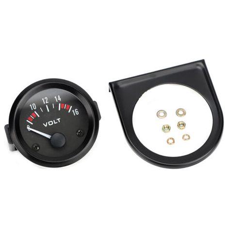 BUNTHAUS Voltmètre universel pour voiture 12 V, 52 mm/2 pouces, jauge de tension 8-16 V BX100007 (1/5)
