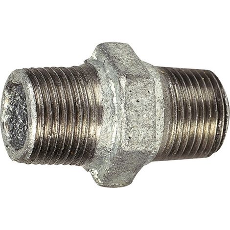 Raccord fonte galva droit à visser - M 3/8' - N° 280