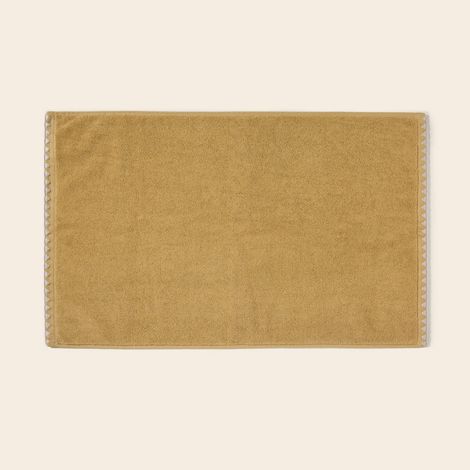 Tapis de bain en Éponge unie et point feston triangulaire NERYDA