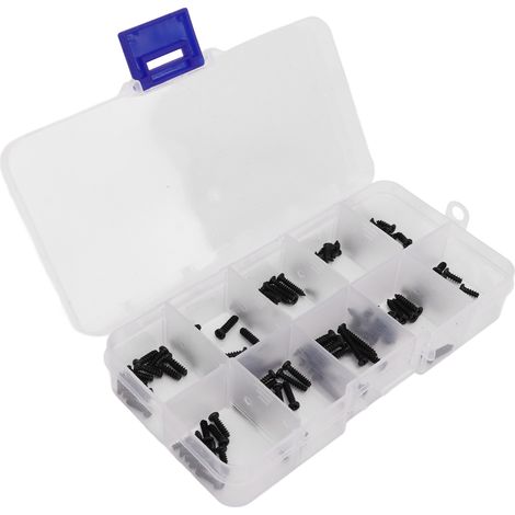 Kit de 100 vis en acier inoxydable pour voitures RC MJX 16208, 16207 et 16210 (échelle 1/16, moteur brushless). Boîte incluse. (1/5)