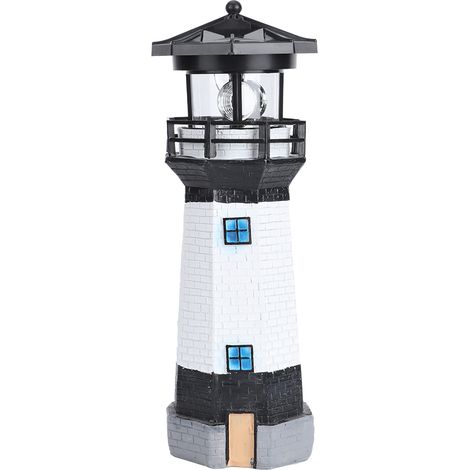 Énergie solaire extérieure rotative lumière LED paysage lampe jardin cour décoration lumière blanche noir et