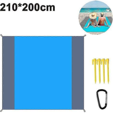Beach Blanket Sand Proof,extra Large Sand Free Outdoor Picnic Blankets Waterproof Lightweight Sandproof Mat For 4-7 Adults Travel Party Sports Camping (1/5)