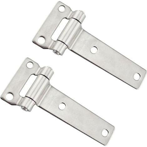Lot de 2 charnières de porte en acier inoxydable 304 industriel, raccord de connecteur marin robuste pour van, caravane, remorque (135 x 58 mm) (1/5)