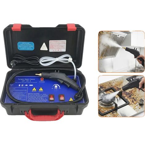 Limpiador a vapor, potencia de 3000 W, temperatura máxima de 120 °C, presión máxima de 600 kPa, manguera de 3 metros de longitud, 6 accesorios. (1/5)
