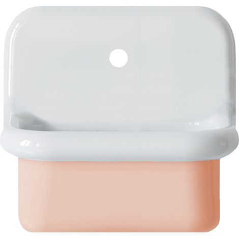 Lavabo rétro en céramique 45 cm - True Colors Lite - Mini profondeur - Pêche