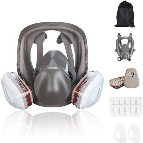 Masque respiratoire intégral réutilisable 6800 pour la peinture, le polissage et le soudage, masque anti-poussière, 2 types de connecteurs (1/3)