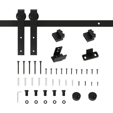 200 CM Rail porte coulissante quincaillerie de rail pour porte de grange simple en acier acier au carbone
