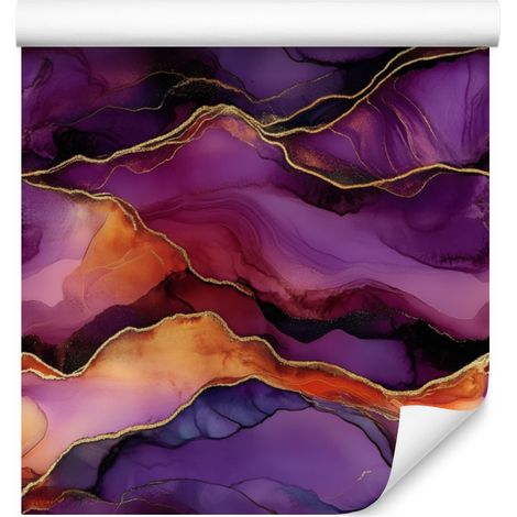 Papel pintado Ink Plum, morado y burdeos para salón y dormitorio, 50x1000 cm (1/5)