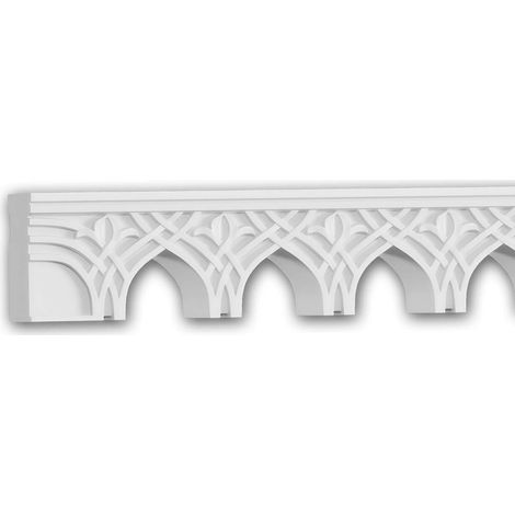 Bogenrahmen Profhome 161511F Flexible Leiste Türumrandung Fensterumrandung Wandleiste Stuckleiste Zierleiste Orient Marokkanischer Stil weiß 2 m