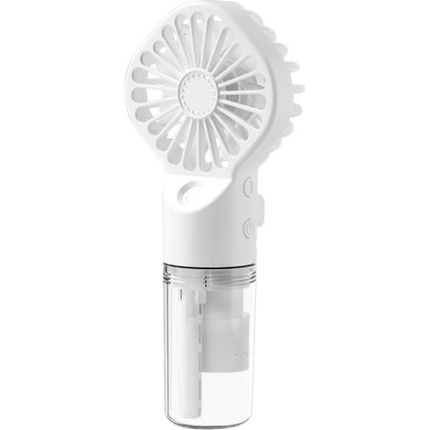 Ventilateur Portable Avec Pulvérisation - Ventilateur Personnel Rechargeable 1200 mAh - Pour Extérieur Bureau Voyage - 1 Pièce (1/3)