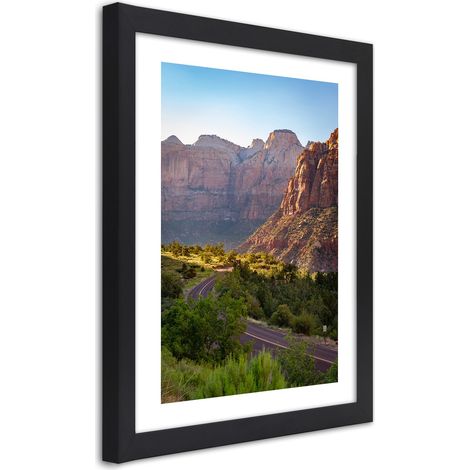 Quadro con cornice, Strada di montagna - 40x60 (1/5)
