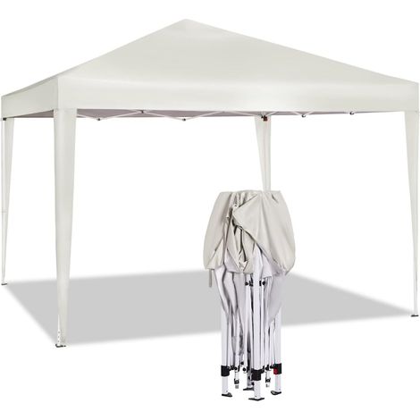 Woltu – Tonnelle de jardin 3x3m – Tente pliante imperméable avec protection UV 50+ – Hauteur réglable 250-258 cm – Installation rapide