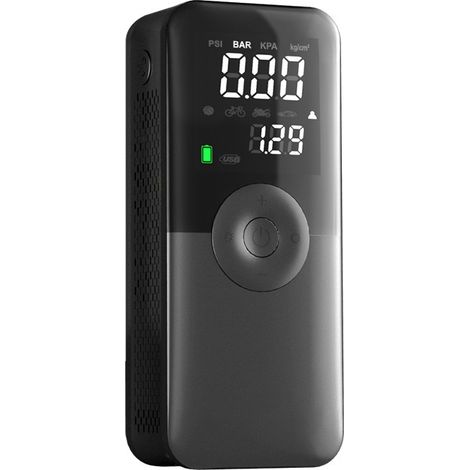 Digitales Manometer, Luftpumpe, tragbarer Reifenfüller mit LED-Licht, geeignet für Auto-, LKW- und Motorradreifen, kompakte kabellose Fahrradpumpe