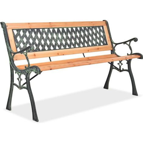 Linder Exclusiv Gartenbank 2- Sitzer Parkbank bis 150 Kg mit Rückenlehnen Gartenmöbel Holzbank MC4365 125x52x74 cm