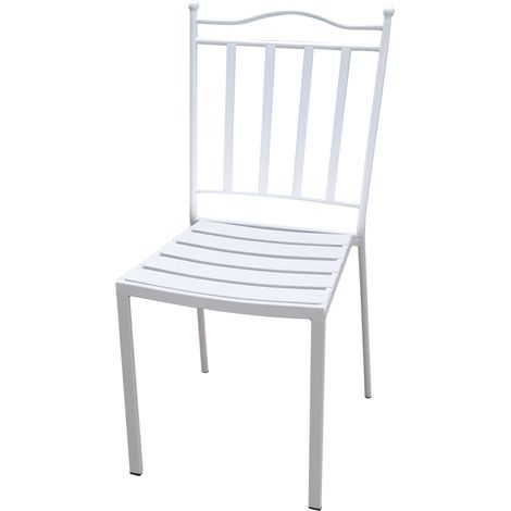 Sedia impilabile Santorini, i51x53xh.90 cm, bianca