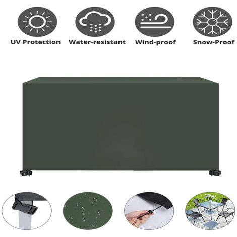 Housse Salon de Jardin 420D Oxford 242 162 100cm Housse de Protection Salon de Jardin Housse Table Jardin Bâche Salon,Marron (1/4)