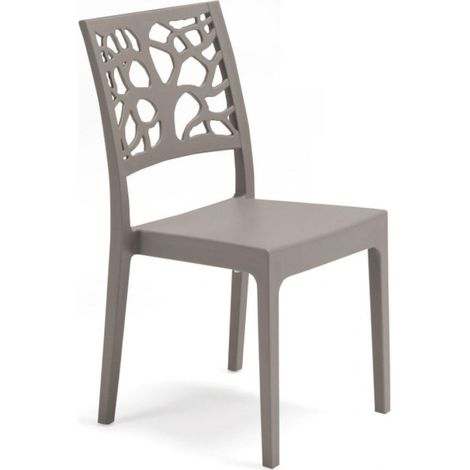 Sedia 52x46x86 cm per Interno ed Esterno Tortora