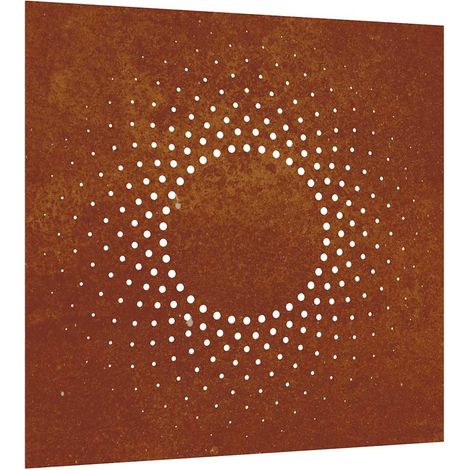 Décoration murale jardin 55x55 cm acier corten design du soleil (1/5)