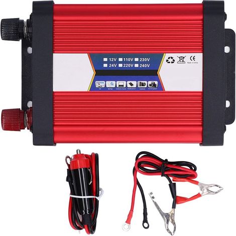 Inversor de coche de onda sinusoidal modificada, 1000 W, convertidor de cargador USB de 24 V a 220 V. (1/5)