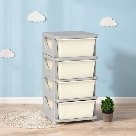 Organisateur de jouets 4 tiroirs amovibles pour chambre d'enfant (1/5)