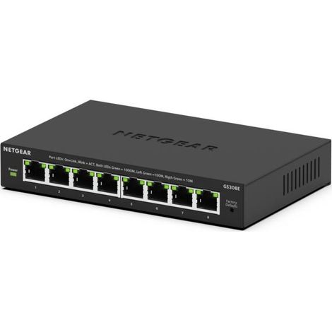 8PT GIGABIT PLUS SWITCH GS308E