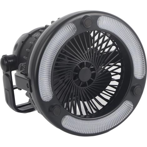 Lumière multifonctionnelle de ventilateur de Camping, lumière portative légère de ventilateur de tente de Camping extérieure d'abs 18LED avec le crochet (1/5)